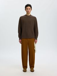 WOOL JUMPER, Turkish Coffee, highres