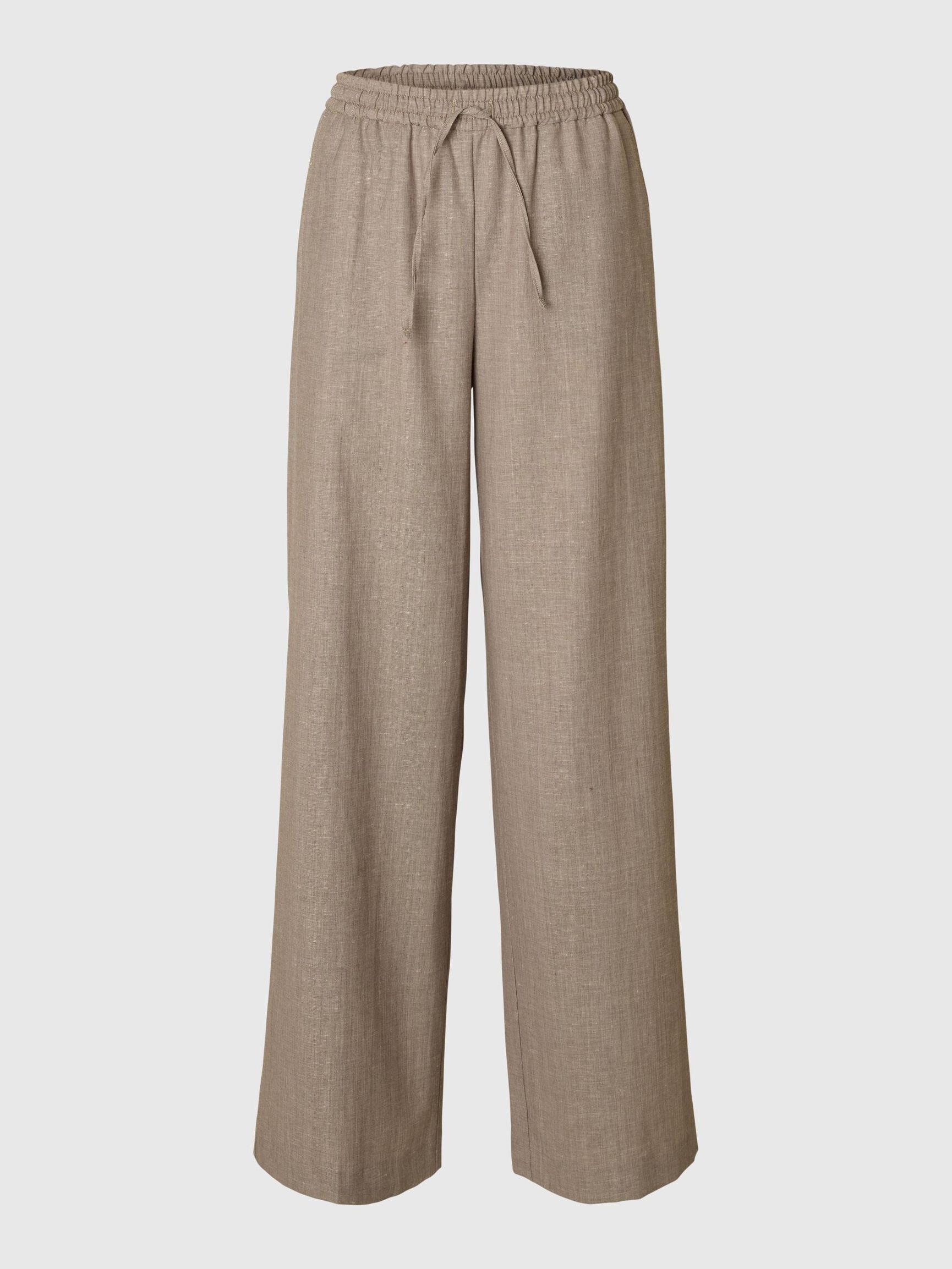 WOOL BLEND SUIT TROUSERS, Oatmeal, highres
