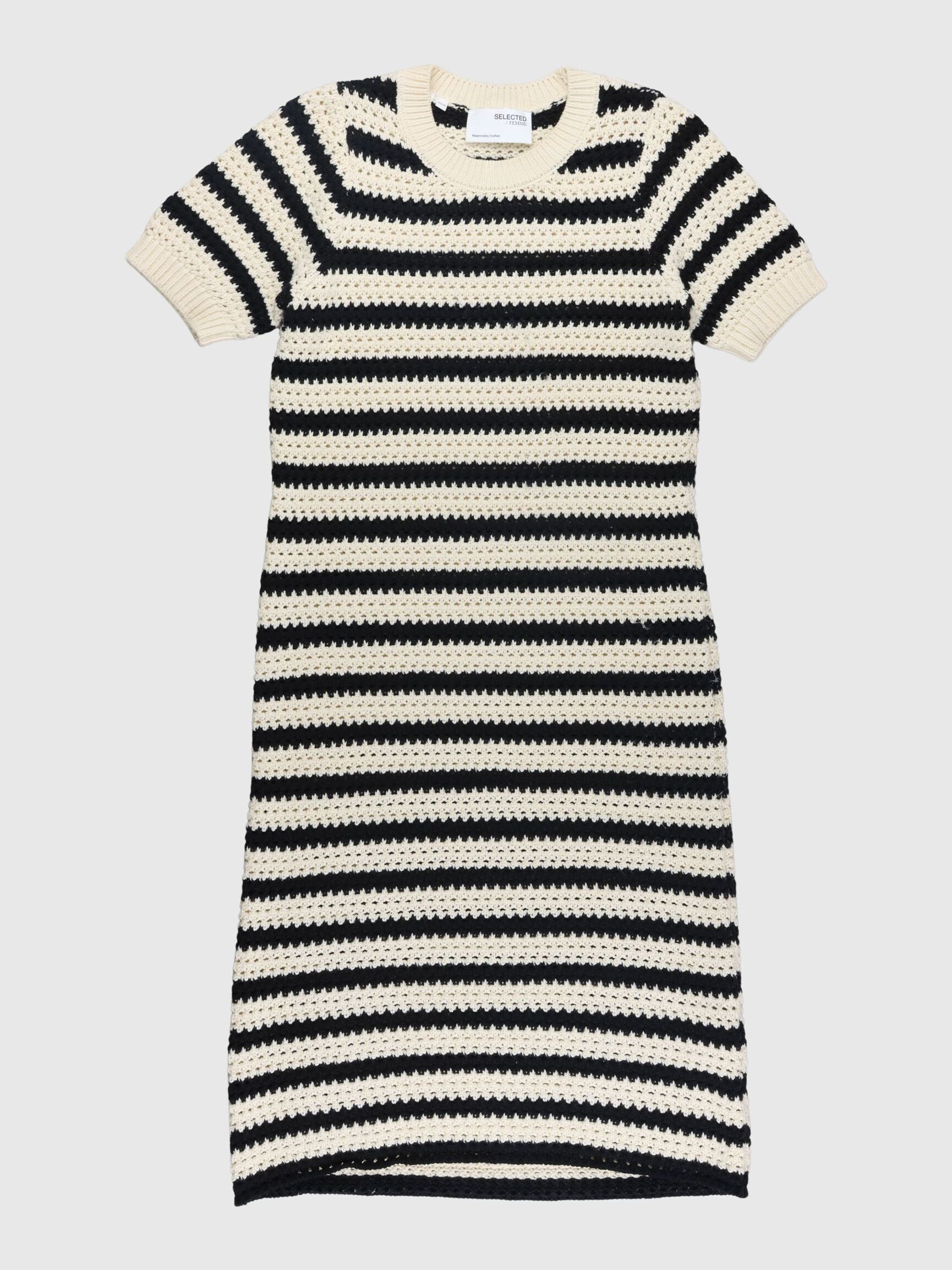 KNITTED MIDI DRESS, Birch, highres