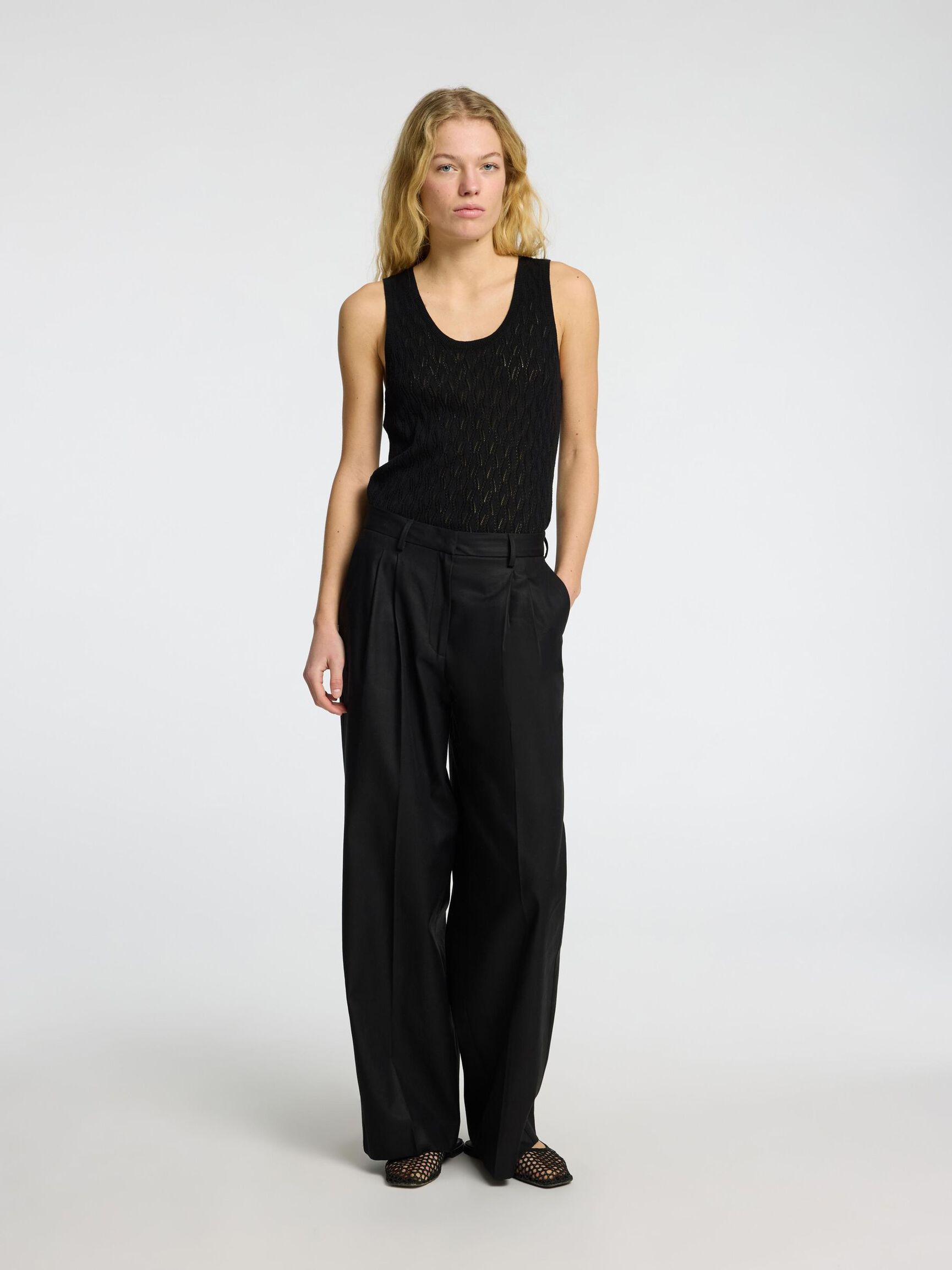 STRICK OBERTEIL, Black, highres