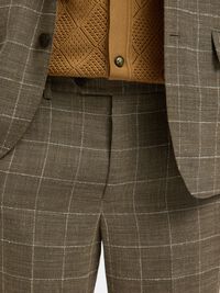 WOOL BLEND SUIT TROUSERS, Slate Black, highres