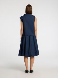 PLEATED SLEEVELESS TOP, Outer Space, highres