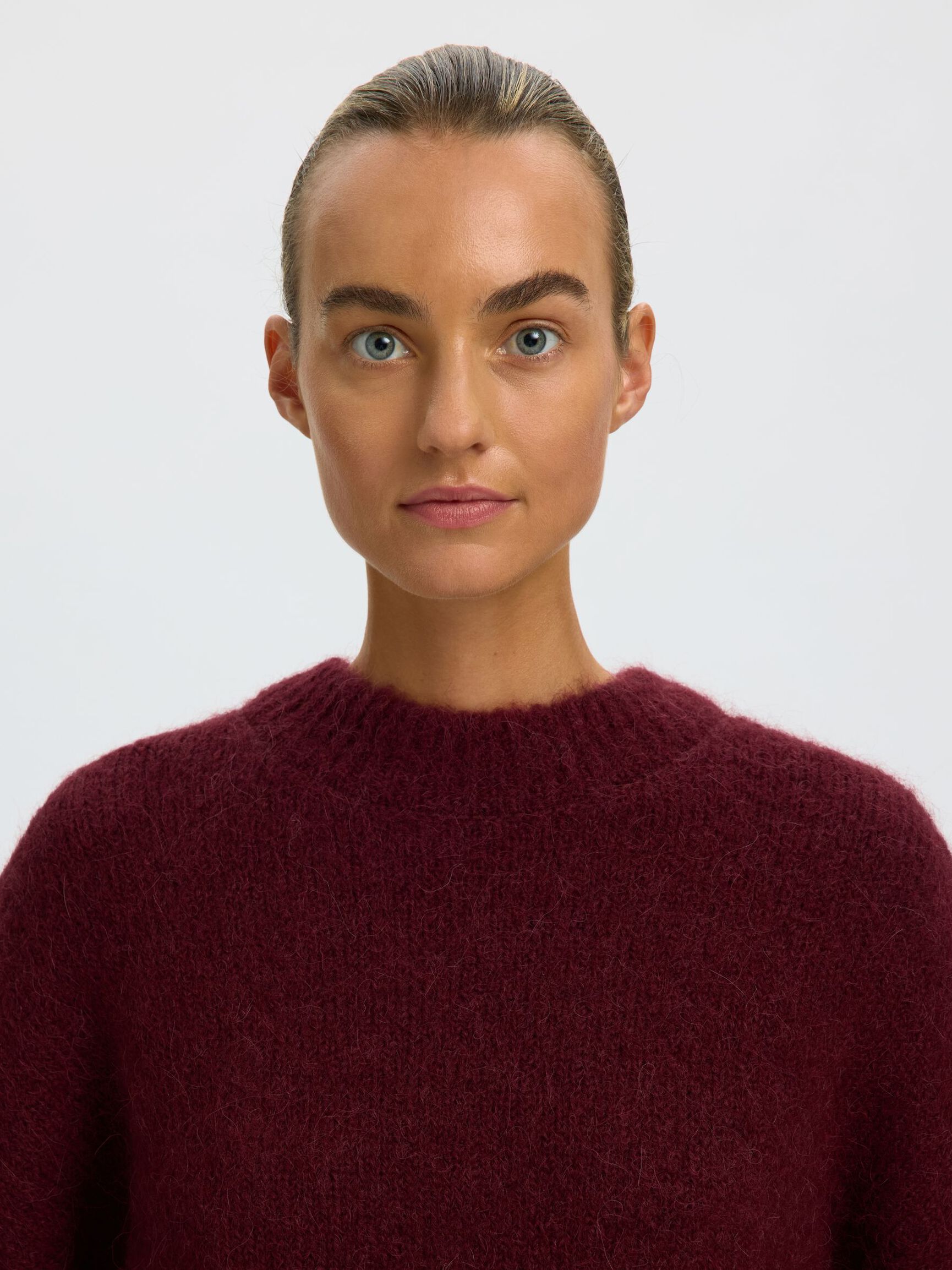 WOOL BLEND  PULLOVER, Tawny Port, highres