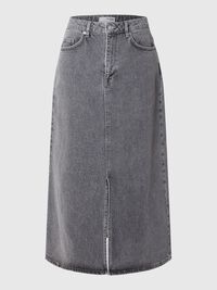 JEANS MIDIROCK, Light Grey Denim, highres