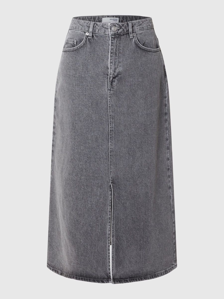 Selected DENIM JUPE MI-LONGUE, Light Grey Denim, highres - 16094478_LightGreyDenim_001.jpg