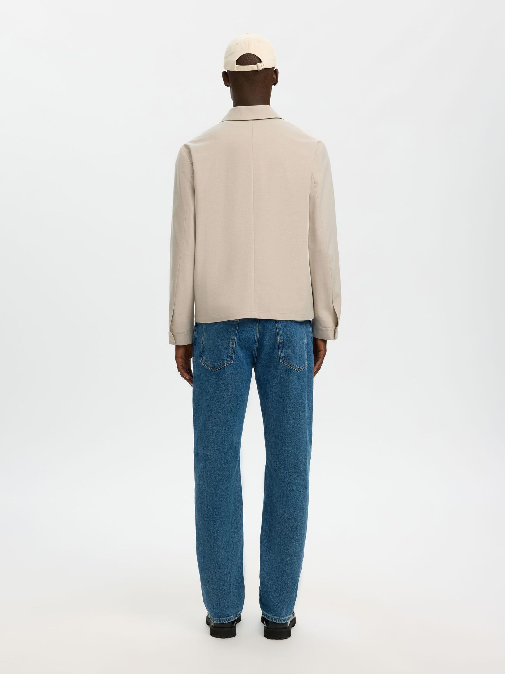 TAILORED OVERSHIRT, Egret, highres