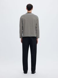 RELAXED FIT LONG-SLEEVED T-SHIRT, Black, highres