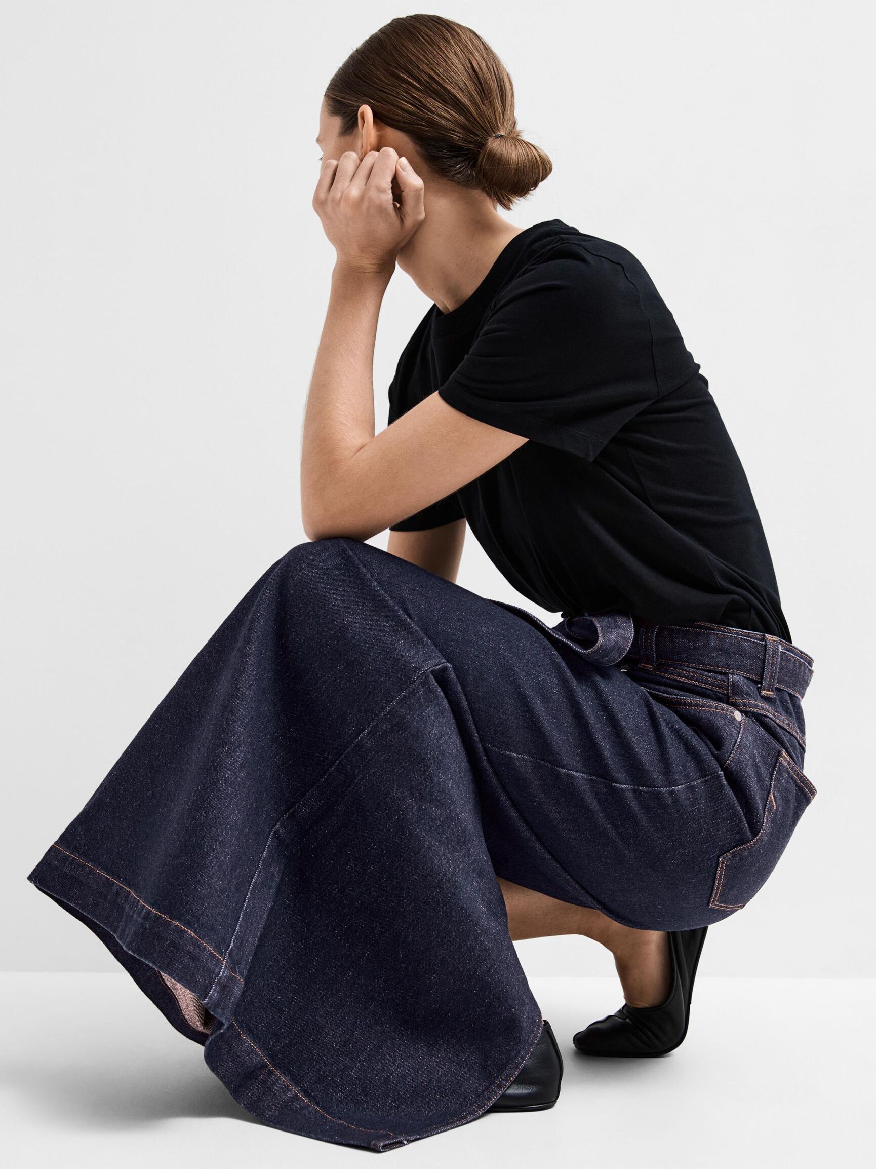 JEANS MAXIROCK, Dark Blue Denim, highres