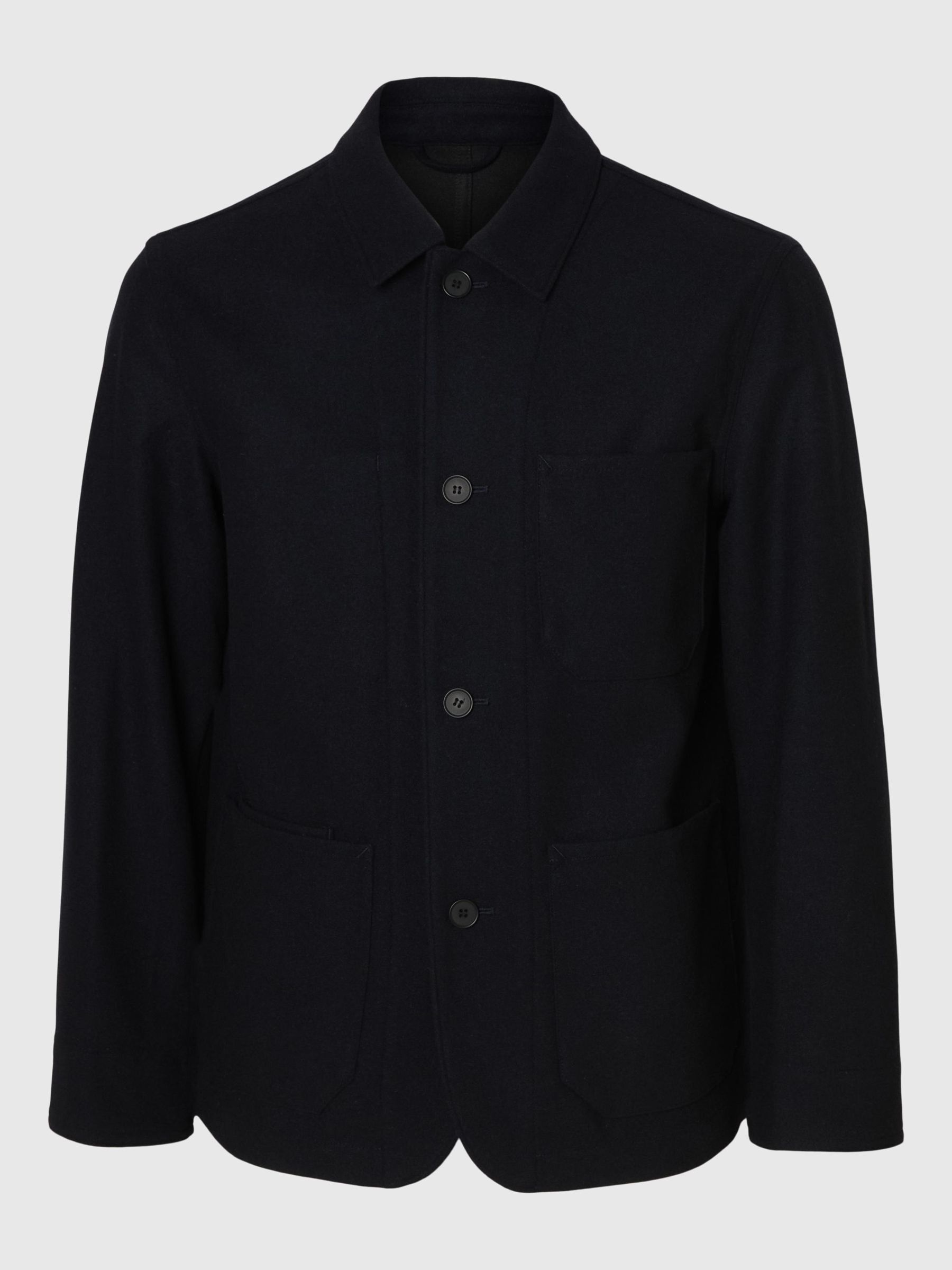 WOLLMIX BLAZER, Navy Blazer, highres