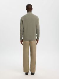 HALV GLIDELÅS GENSER, Vetiver, highres