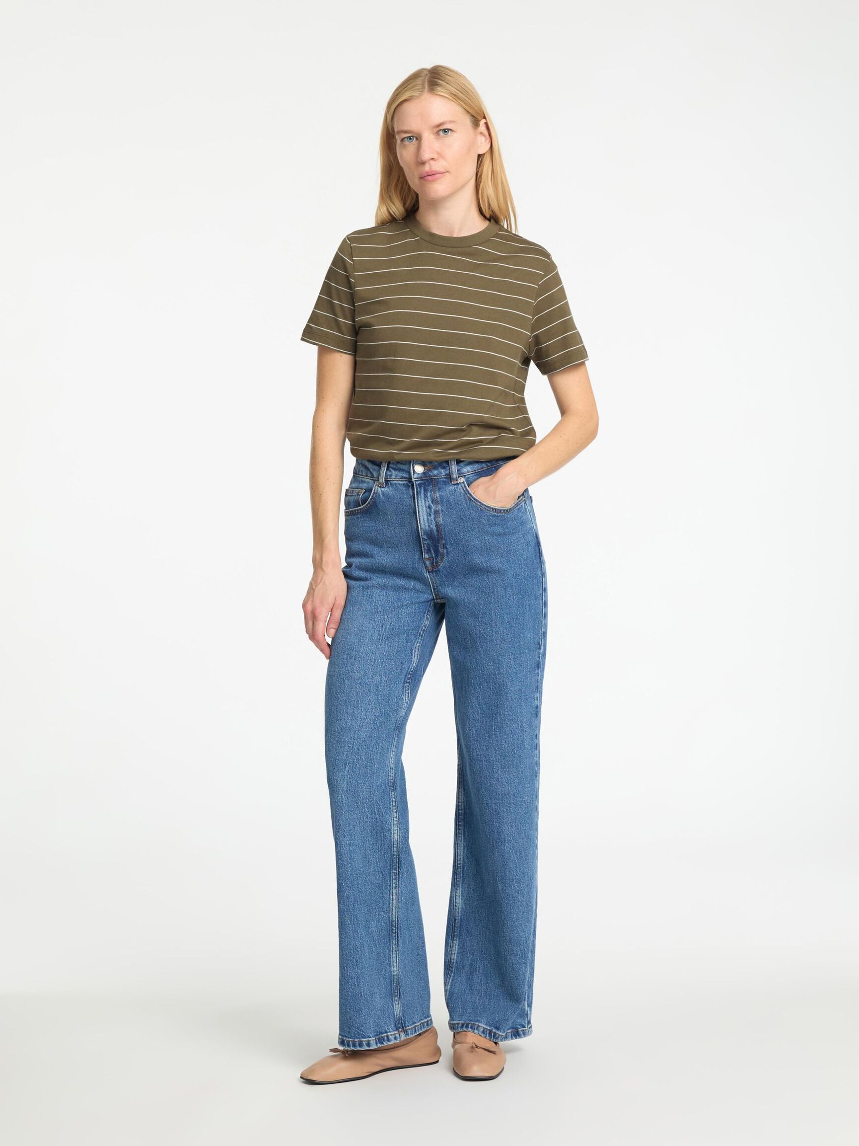 STRIPED COTTON T-SHIRT, Kalamata, highres