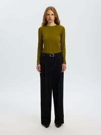 BASIC LANGARMSHIRT, Fir Green, highres