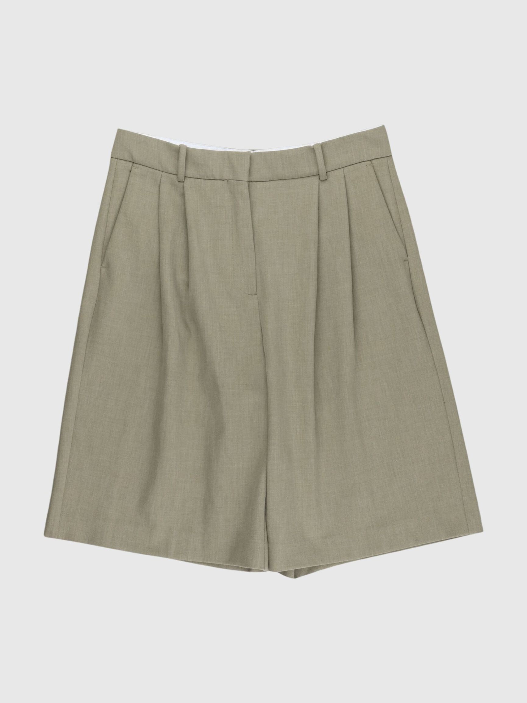 TAILORED BERMUDA SHORTS, Slate Green, highres