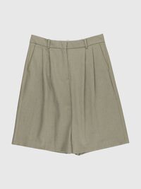 TAILORED BERMUDA SHORTS, Slate Green, highres