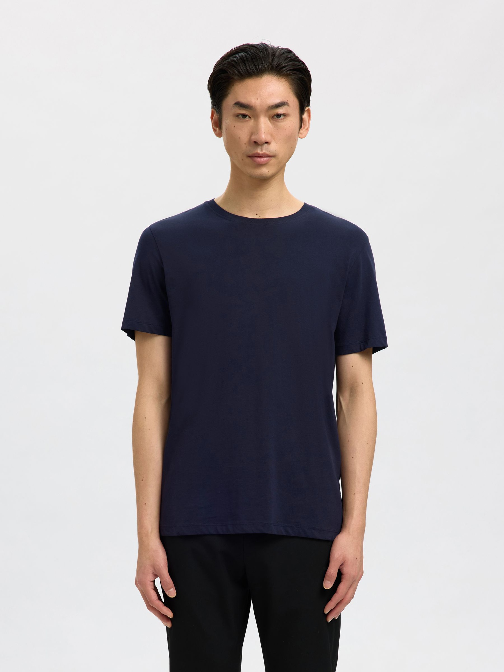 3-PACK COTTON T-SHIRT, Black, highres