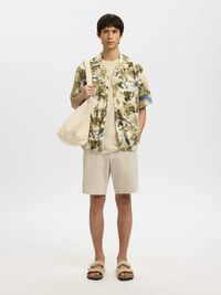 PATTERNED SHORT SLEEVED SHIRT, Sandshell, highres