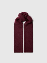 WOOL BLEND SCARF, Tawny Port, highres