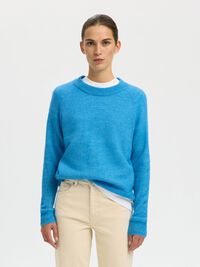 WOOL BLEND JUMPER, Malibu Blue, highres