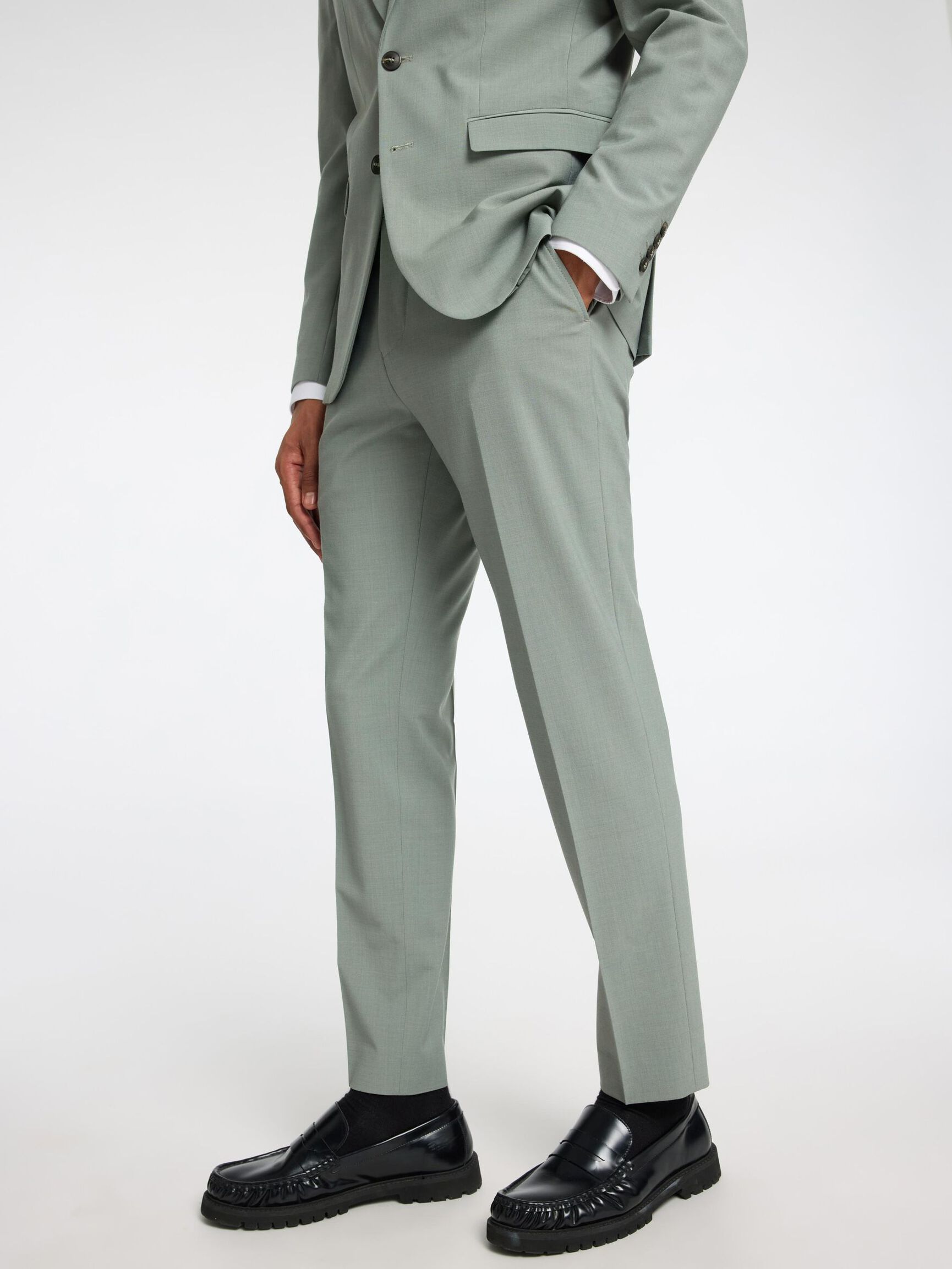 SLIM FIT ANZUGHOSE, Iceberg Green, highres