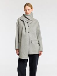 ULDBLANDING TØRKLÆDE JAKKE, Light Grey Melange, highres