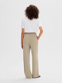 VISCOSE BLEND TROUSERS, Greige, highres