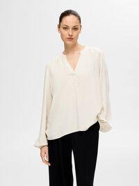 MEZCLA DE VISCOSA BLUSA, Sandshell, highres