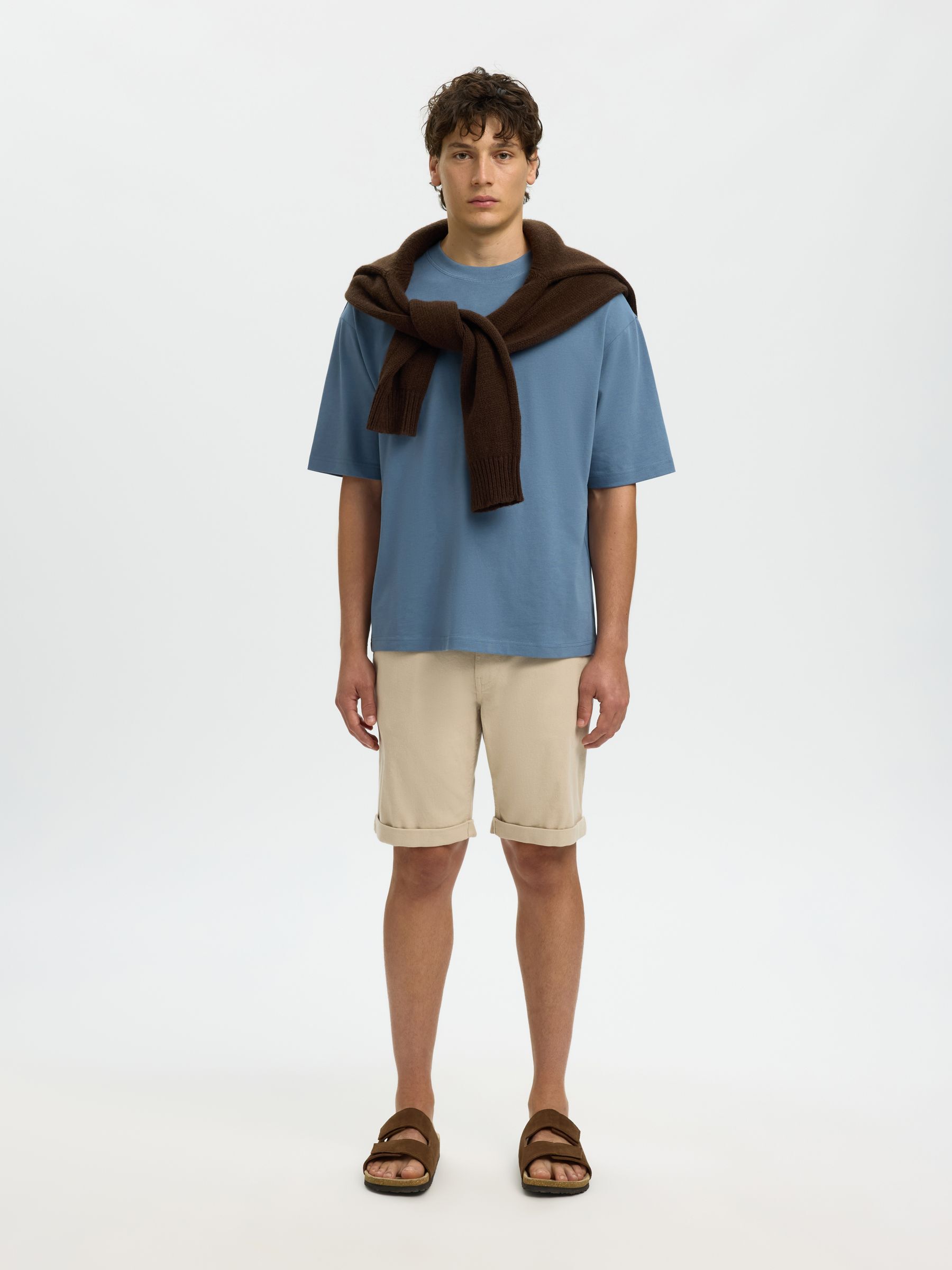 100% BAUMWOLL T-SHIRT MIT RUNDHALSAUSSCHNITT, Blue Mirage, highres