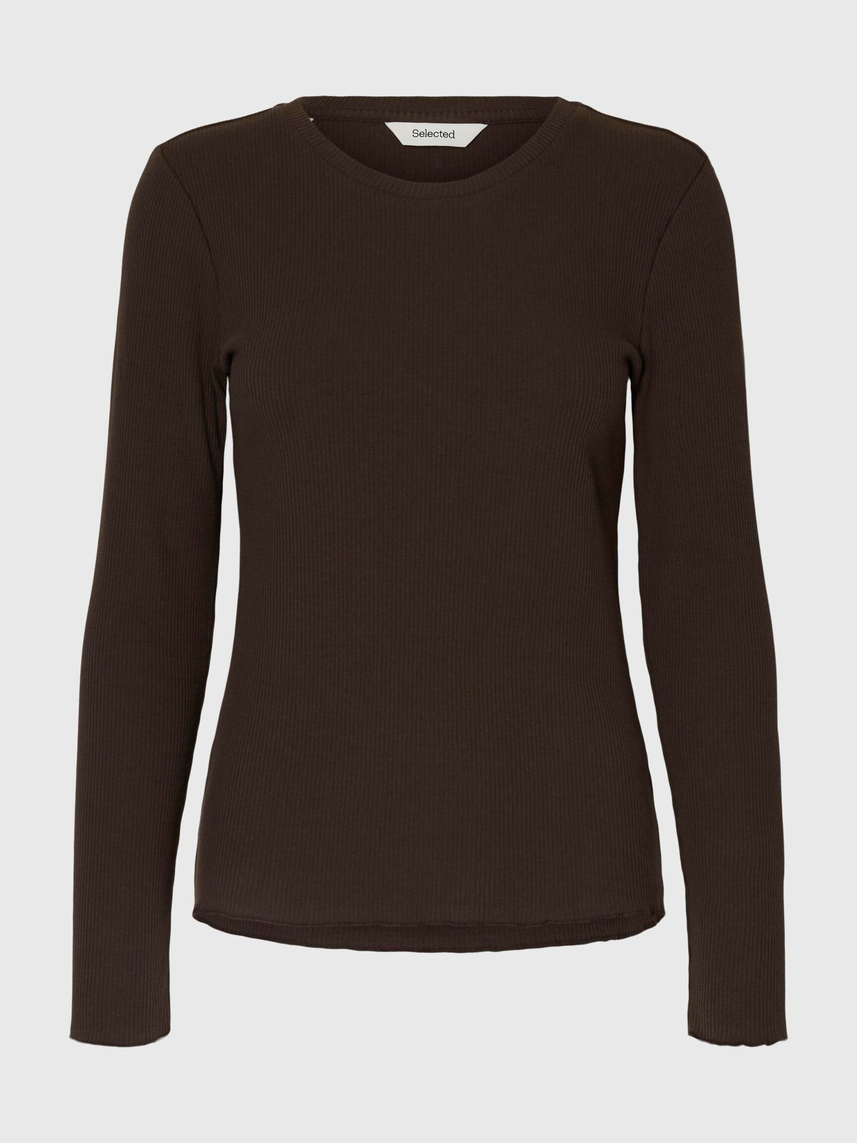 RIBBED LONG SLEEVED TOP, Delicioso, highres