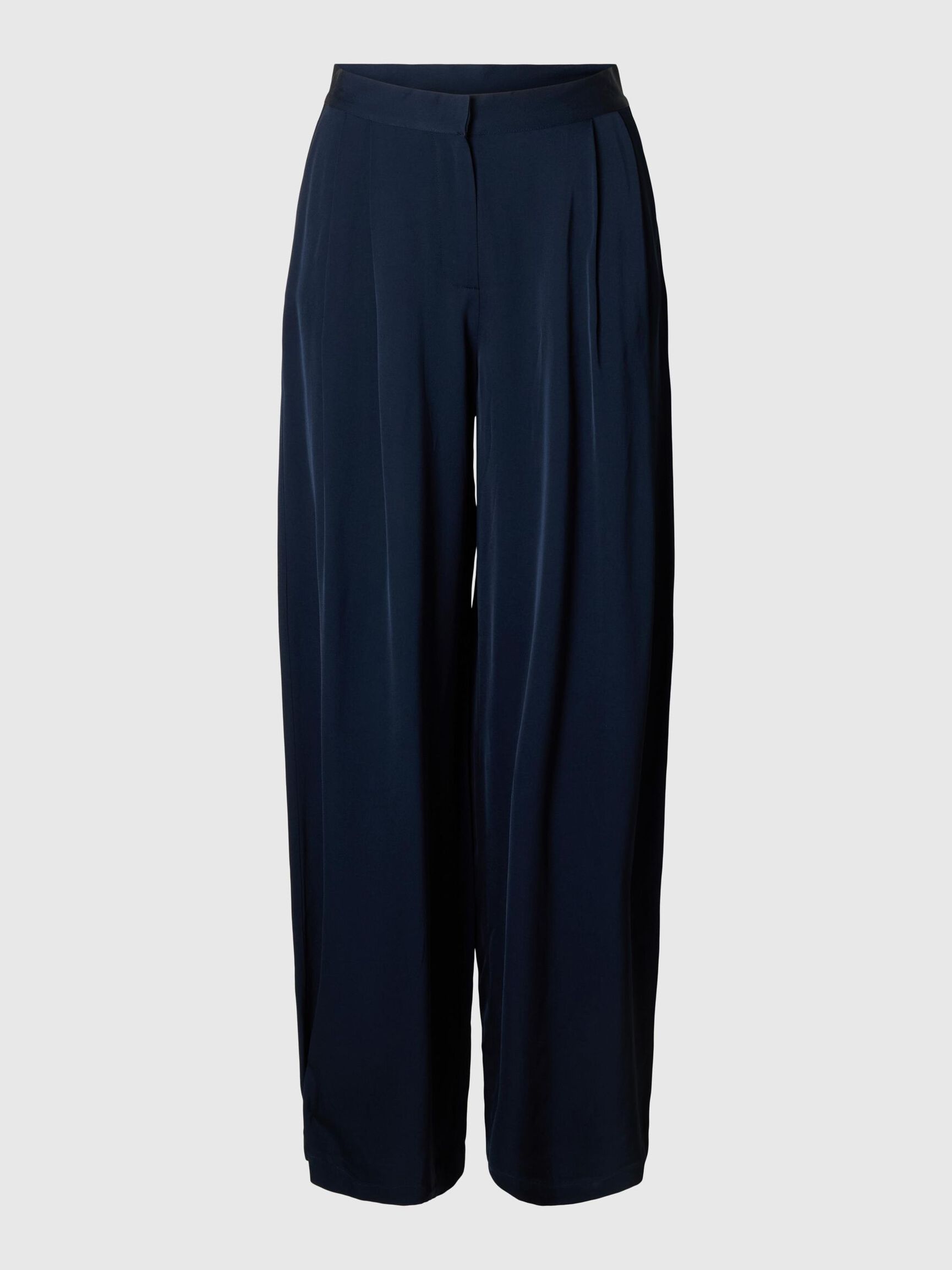 VISCOSE WIDE-LEG TROUSERS, Dark Sapphire, highres