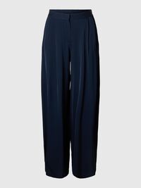 VISCOSE WIDE-LEG TROUSERS, Dark Sapphire, highres