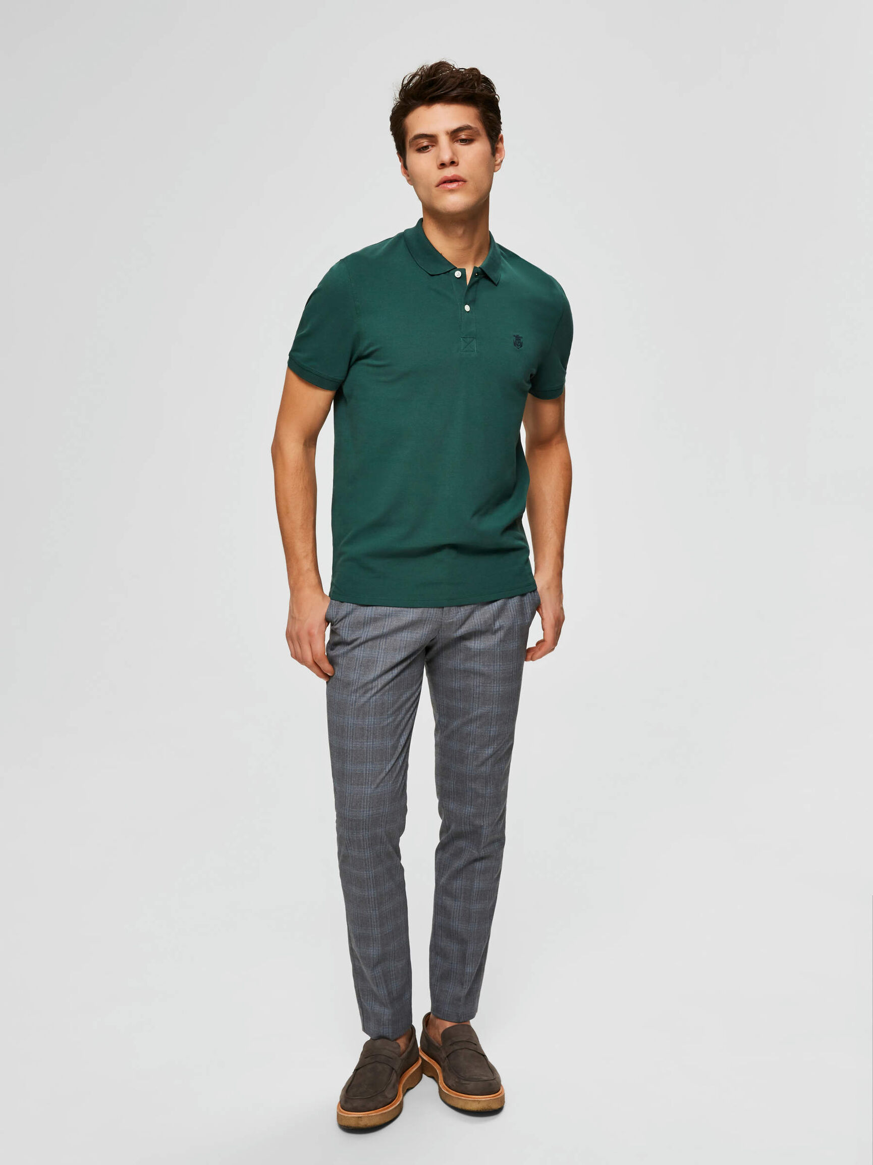 SLHARO POLO SHIRT, Trekking Green, highres