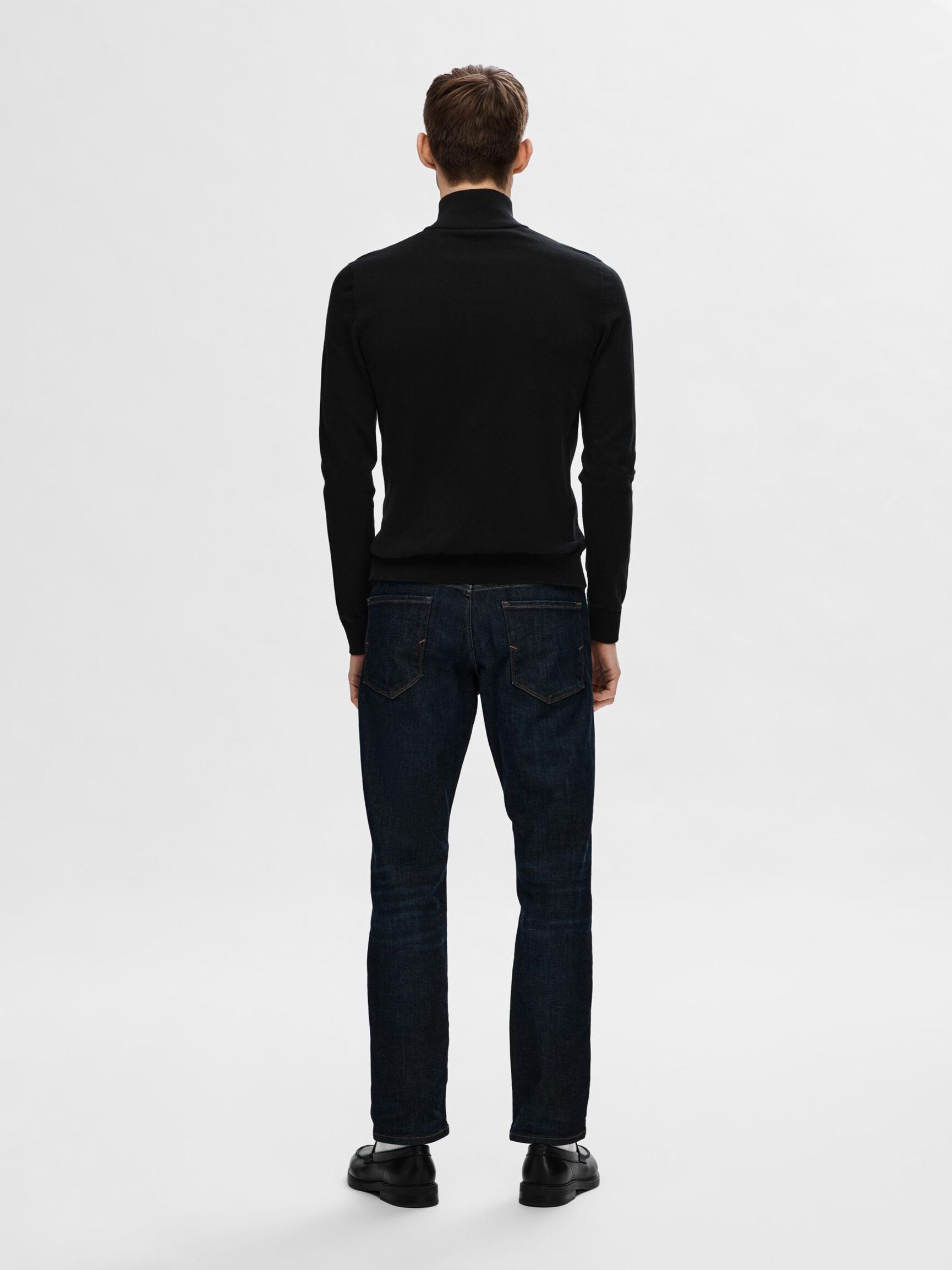 HALF-ZIP STRICKPULLOVER, Black, highres