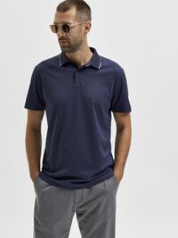 SHORT SLEEVED COOLMAX® POLO SHIRT, Navy Blazer, highres
