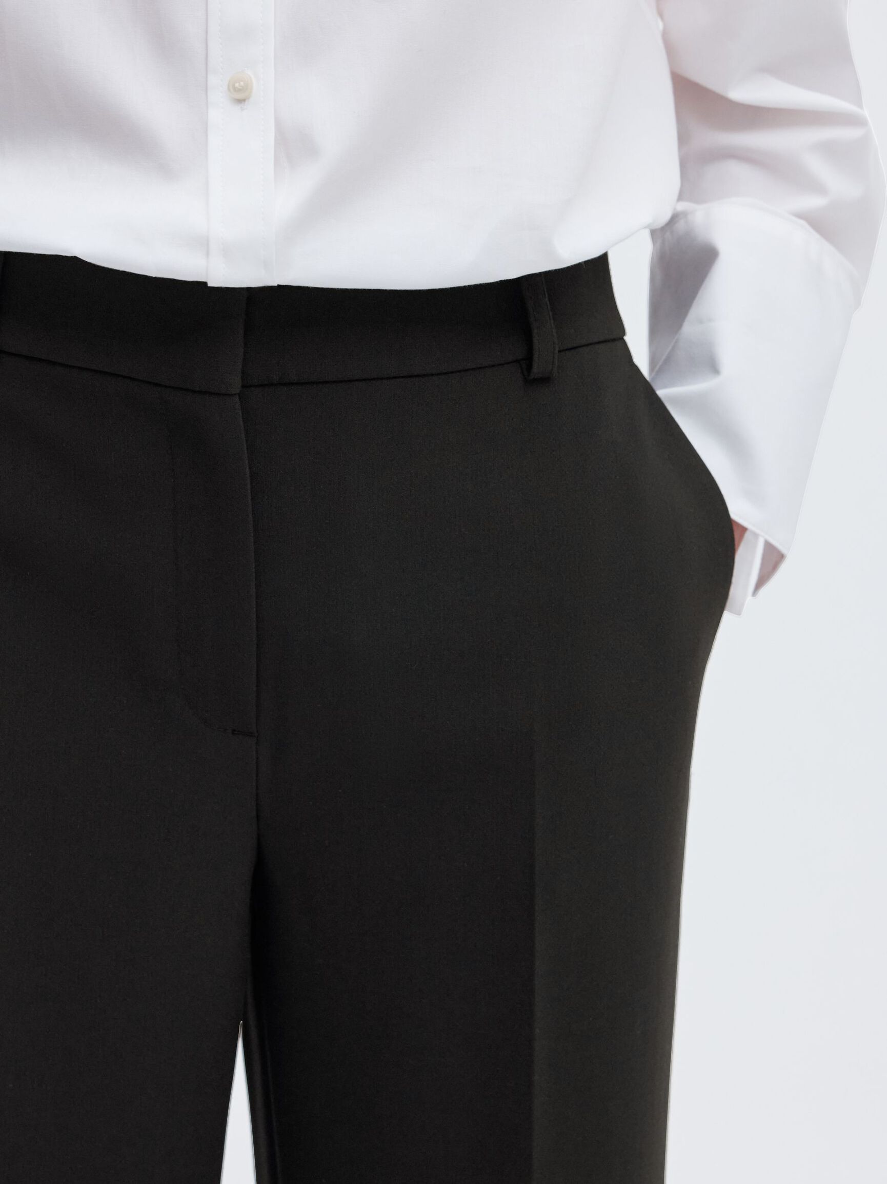 WOVEN TROUSERS, Black, highres