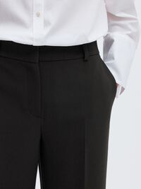 WOVEN TROUSERS, Black, highres