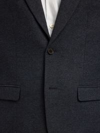 CHECKED WOOL BLEND  BLAZER, Dark Sapphire, highres