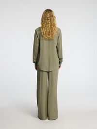VISKOSEBLANDING SKJORTE, Vetiver, highres