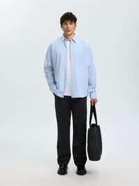 STRAIGHT FIT CHINOS, Black, highres