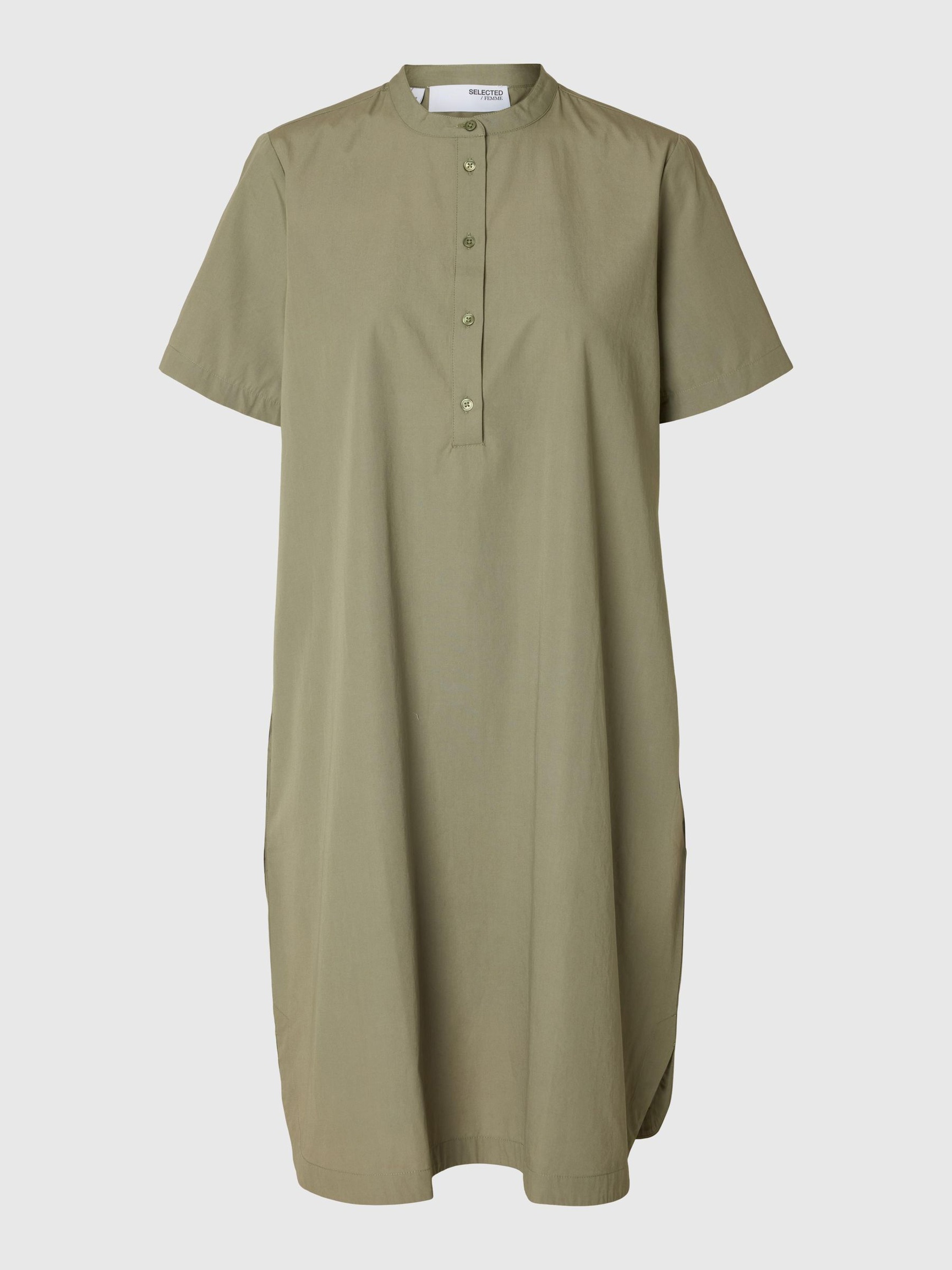 COTTON MINI DRESS, Vetiver, highres