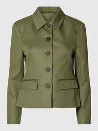 CLASSIC FIT LINEN BLEND BLAZER, Olivine, highres