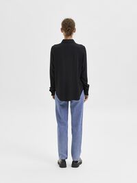 VISKOSEBLANDING SKJORTE, Black, highres