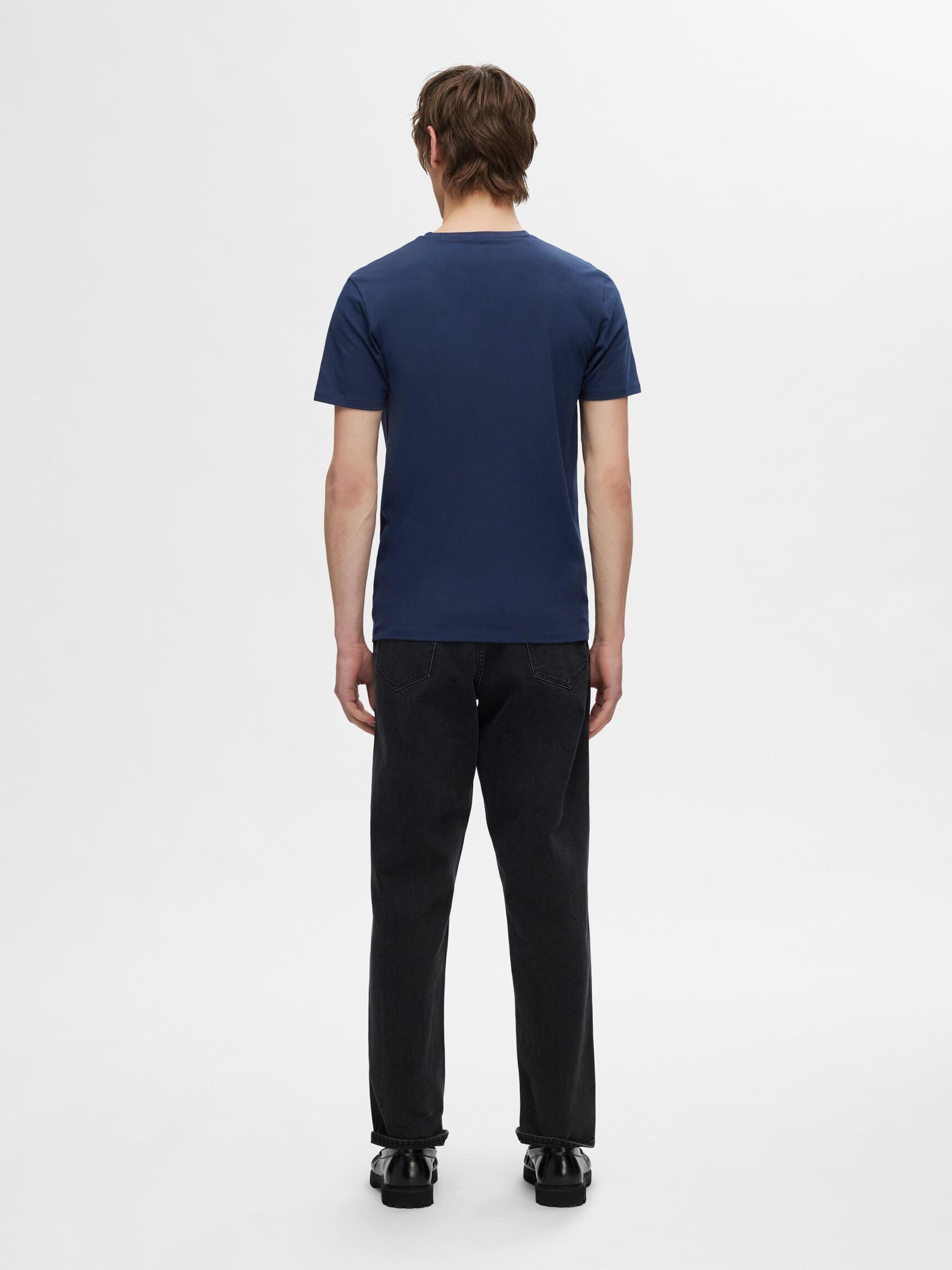 3-PACK COTTON T-SHIRT, Navy Blazer, highres