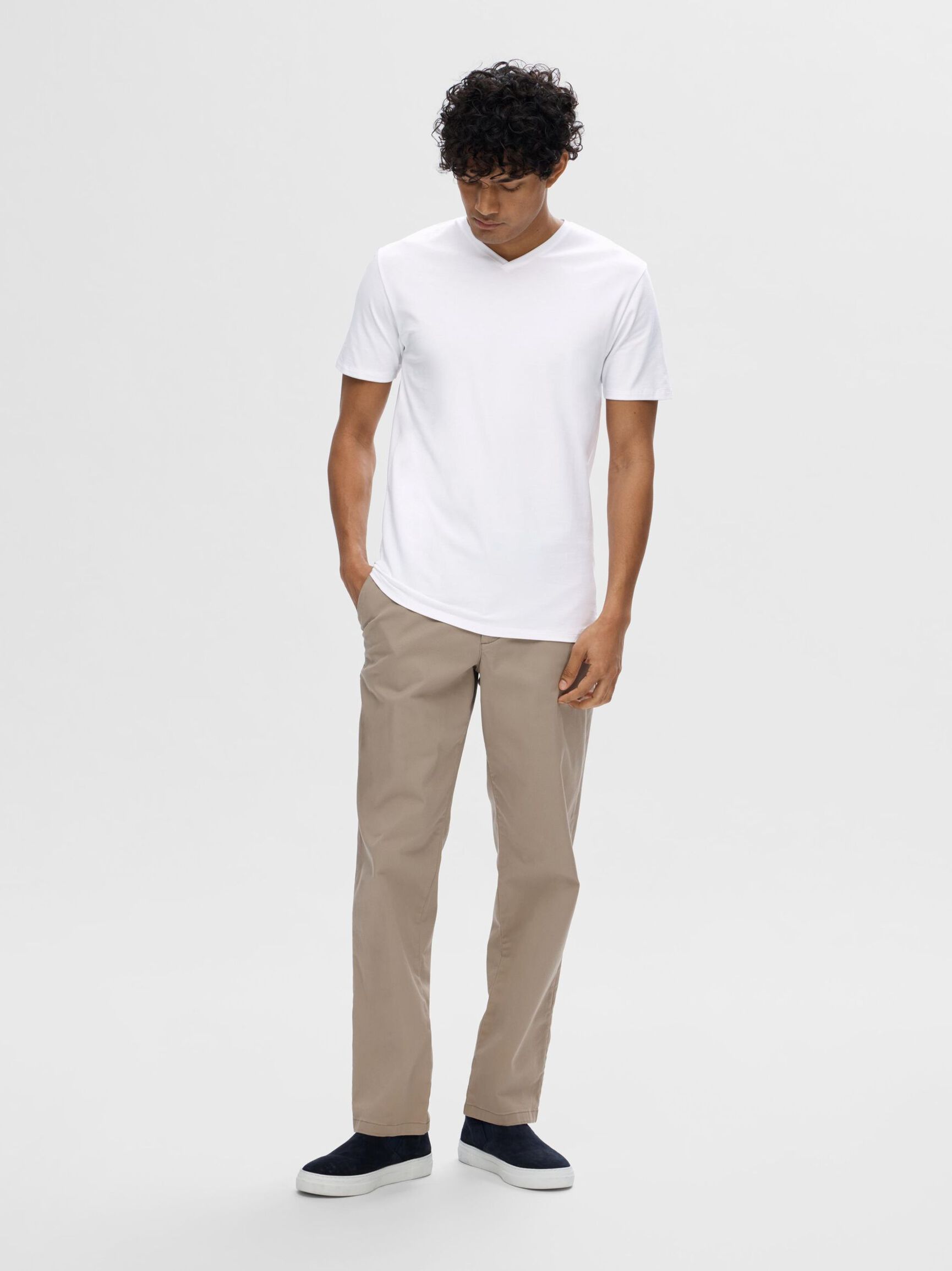 COL EN V T-SHIRT, Bright White, highres