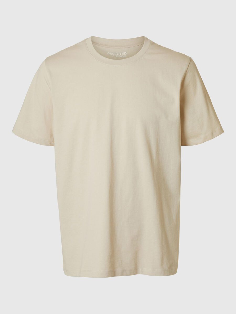 Selected REGULAR T-SHIRT, Oatmeal, highres - 16087842_Oatmeal_001.jpg