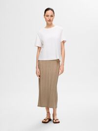 KNITTED MIDI SKIRT, Humus, highres