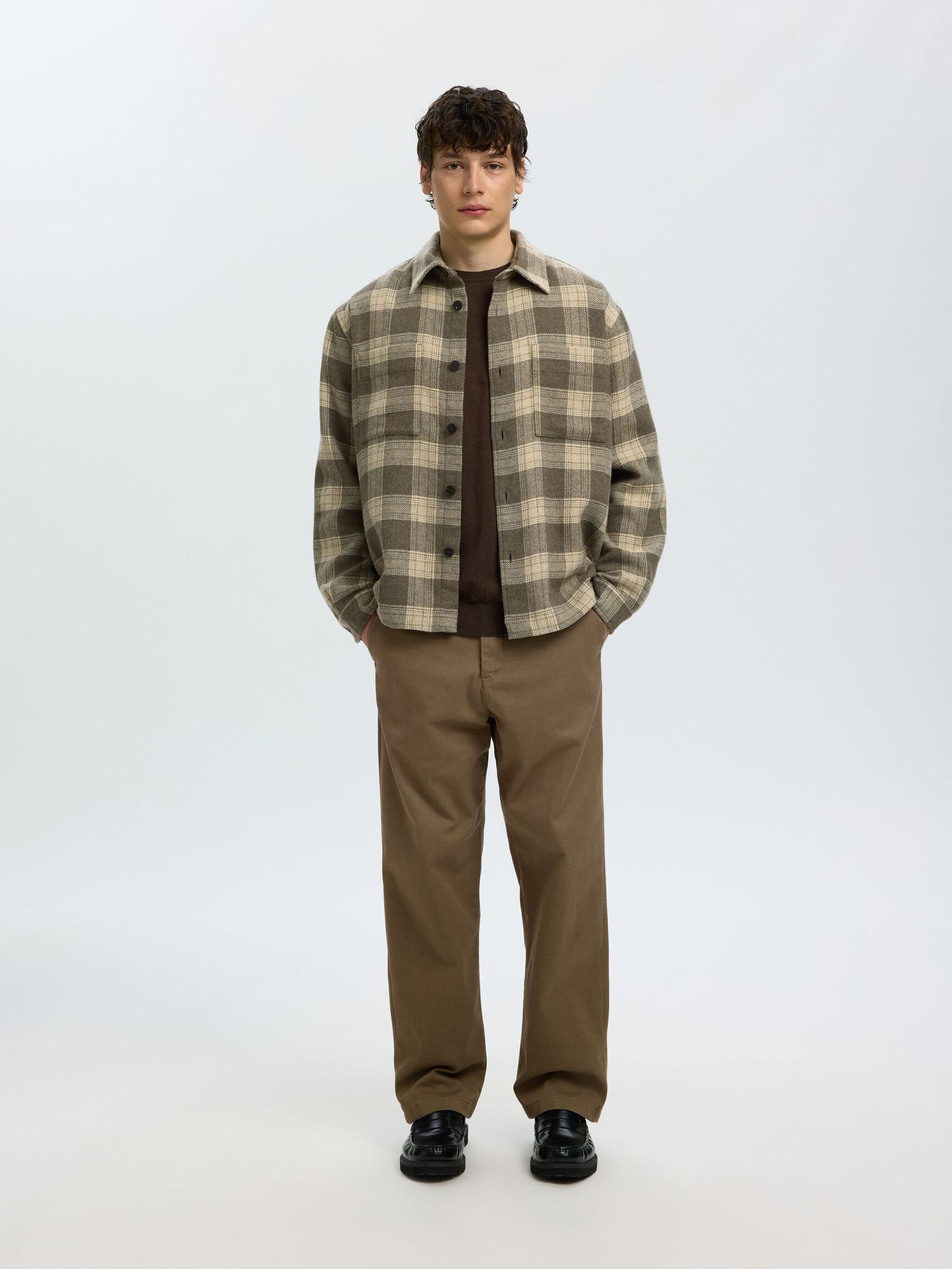 220 LOOSE FIT TROUSERS, Chocolate Chip, highres