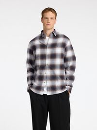 FLANELLE CHEMISE, White, highres