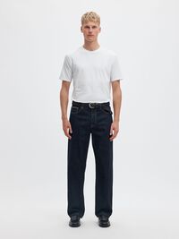 SLIM FIT KURZARM T-SHIRT MIT RUNDHALSAUSSCHNITT, Bright White, highres
