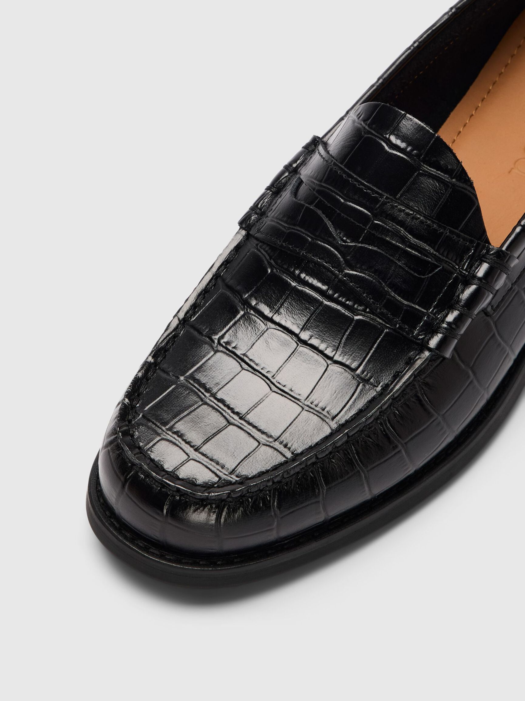 LEDER HALBSCHUHE, Black, highres