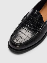 LEDER HALBSCHUHE, Black, highres